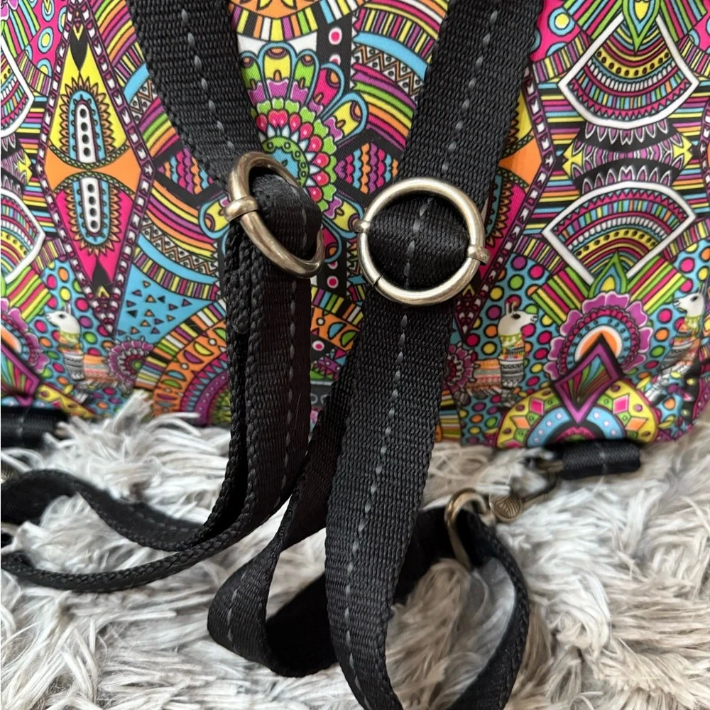 The Sak Blue and Orange Backpack with Bohemian Patterns - Picture 3 of 6